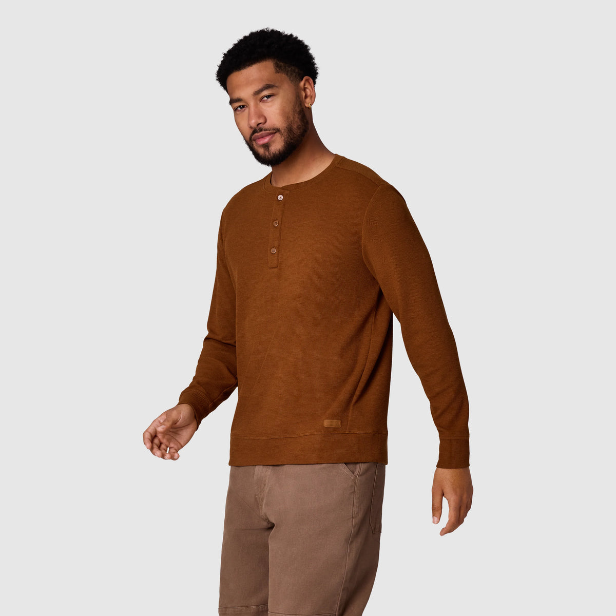 Men's Eclipse Waffle Long Sleeve Henley